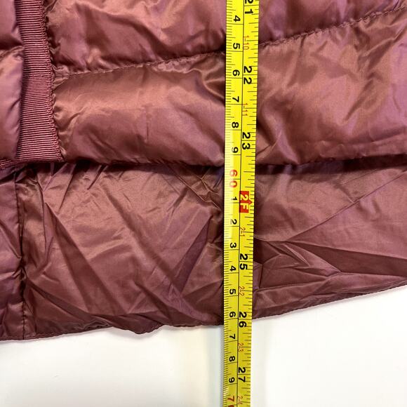 Athleta XS Downkind Vest Burgundy Lightweight Packable Down Puffer Mauve Berry - Picture 10 of 11